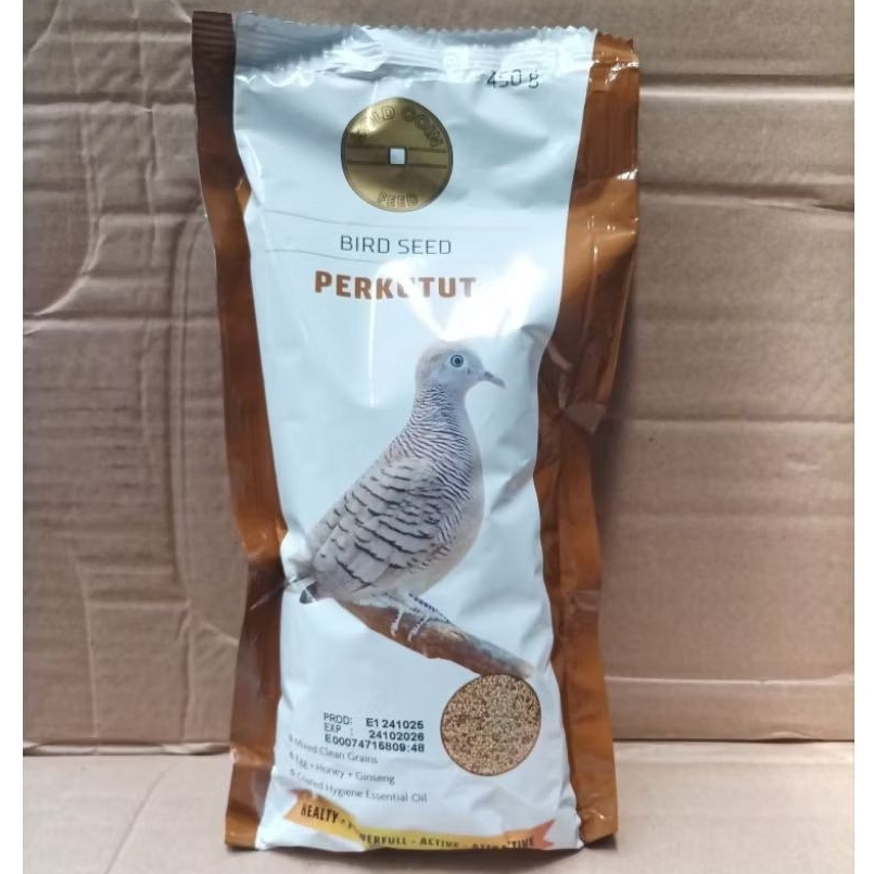 GOLD COIN PERKUTUT 450GRAM PAKAN MAKANAN HARIAN PERKUTUT LOVEBIRD