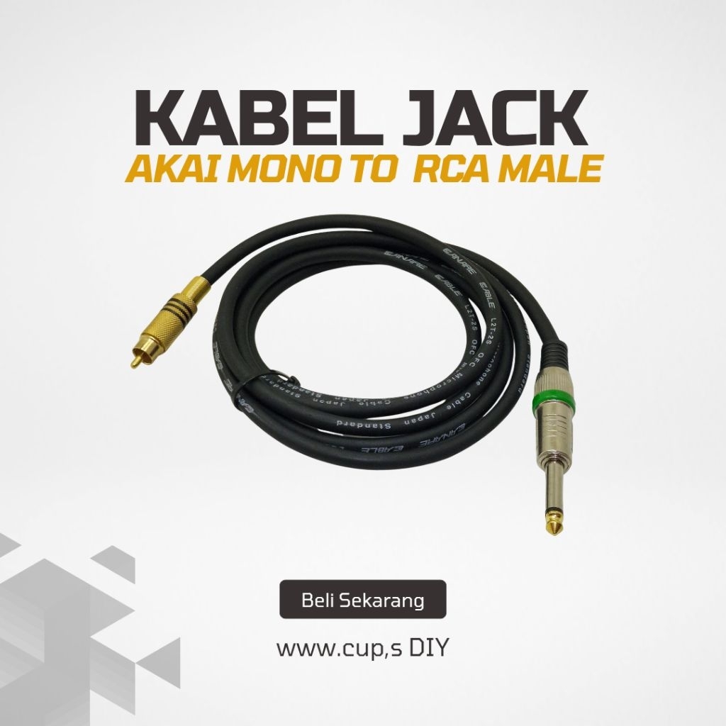 KABEL JACK AKAI MONO TO RCA MALE