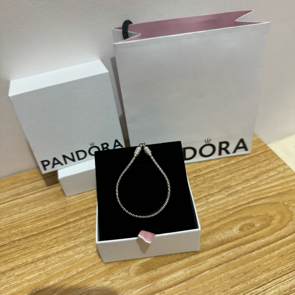 ORIGINAL Pandora Moments Studded Chain Slider Bracelet