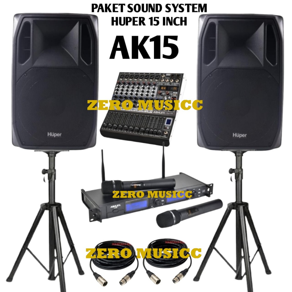 Paket Sound System Aktif Huper Ak15a Original Speaker Aktif Huper Ak15a 15inch original