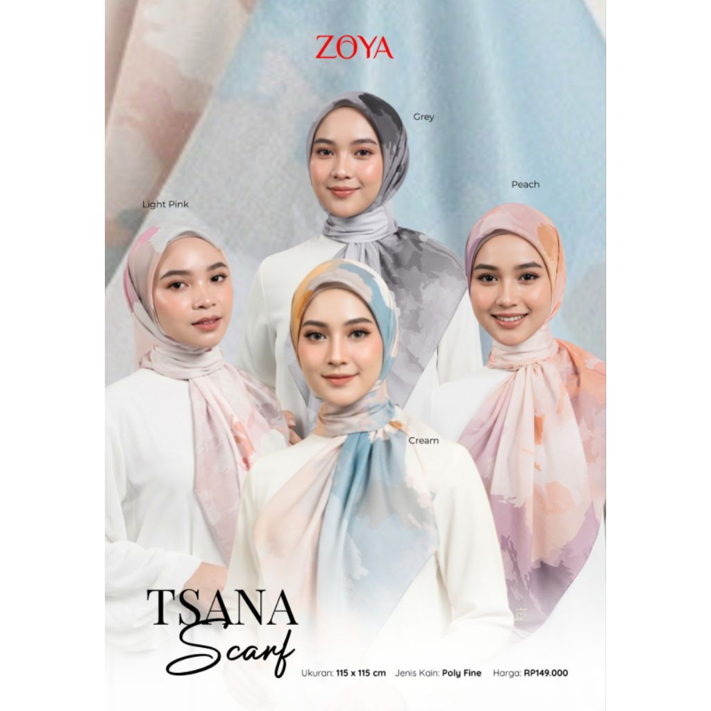ZOYA - TSANA PRINT SCARF ZOYA - VOAL - SEGIEMPAT