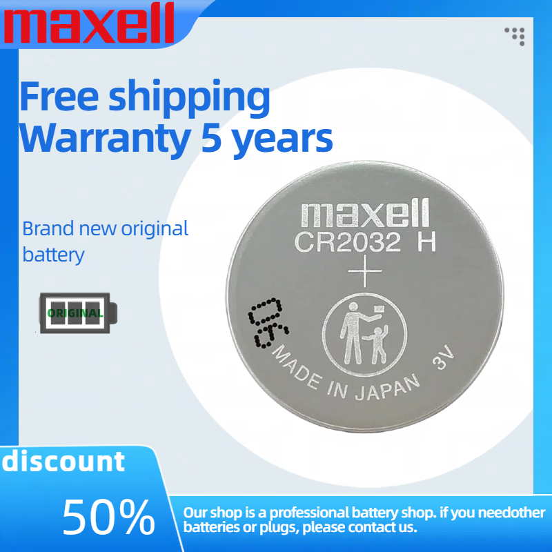Maxell Baterai CR2032H 3V Untuk Remote Mobil & Kunci Elektronik - CR2032H/CR2032E Asli [Gratis Ongki