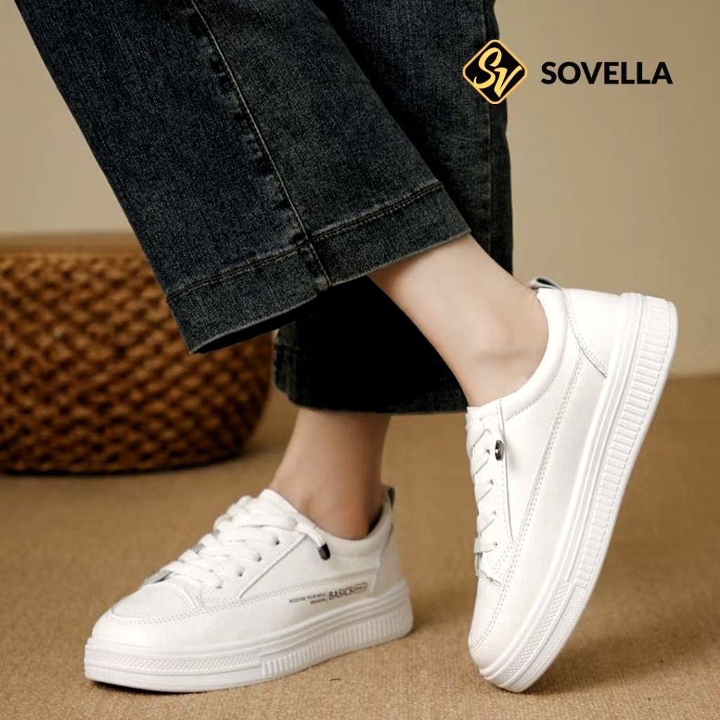 sepatu sneaker wanita sovella size 37-warna putih