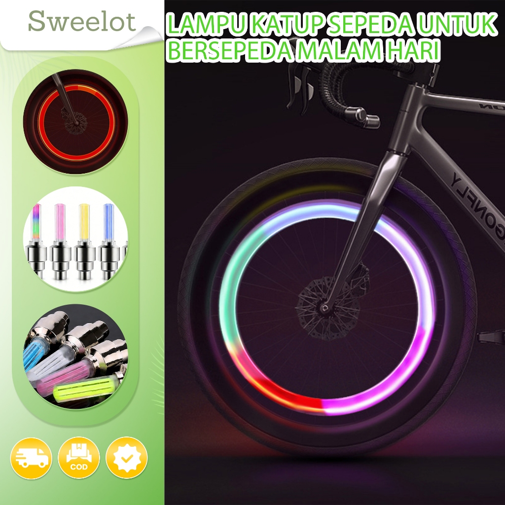 Lampu LED Otomatis Berwarna-warni untuk Malam Hari, Lampu Katup Sepeda - Tersedia Grosir - Lampu Kat
