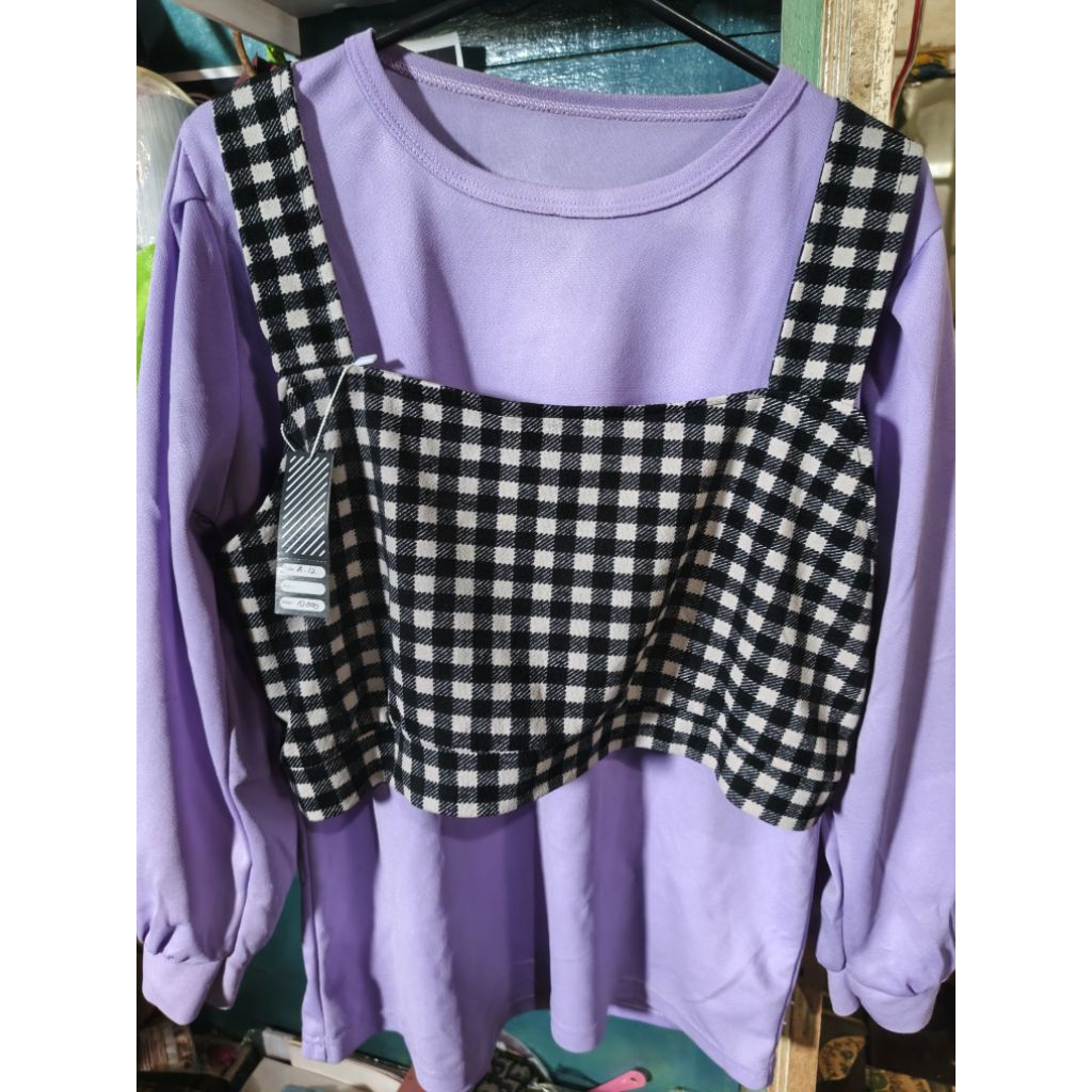 ATASAN LENGAN PANJANG MIX ROMPI WANITA