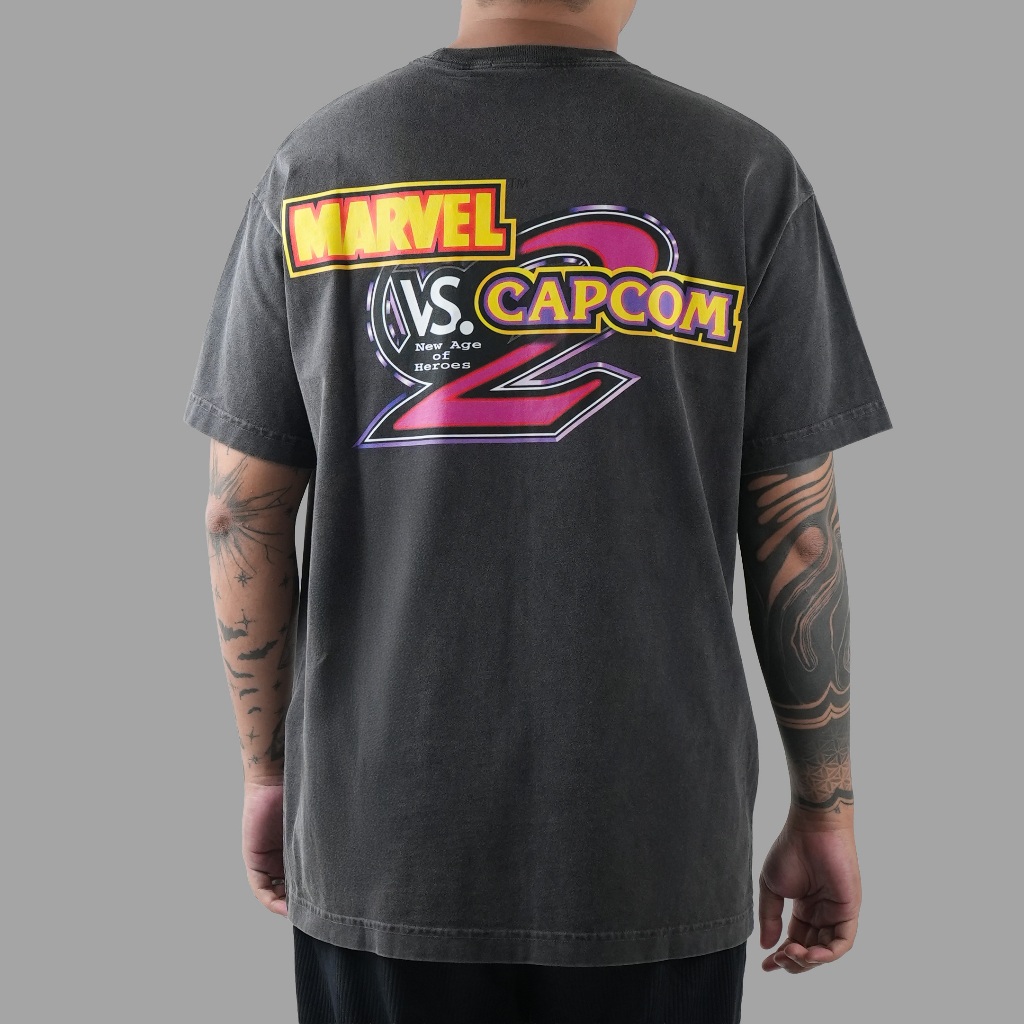 Kith x Marvel vs Capcom Desert Vintage Black Tee