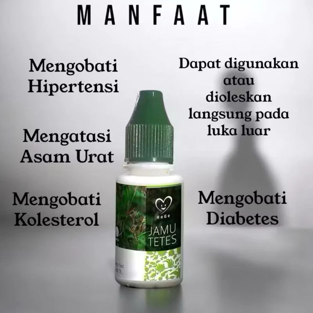 Jamu Tetes HaGe Original Hg 15ml Untuk Atasi Semua Penyakit | Jamu Tetes Kesehatan