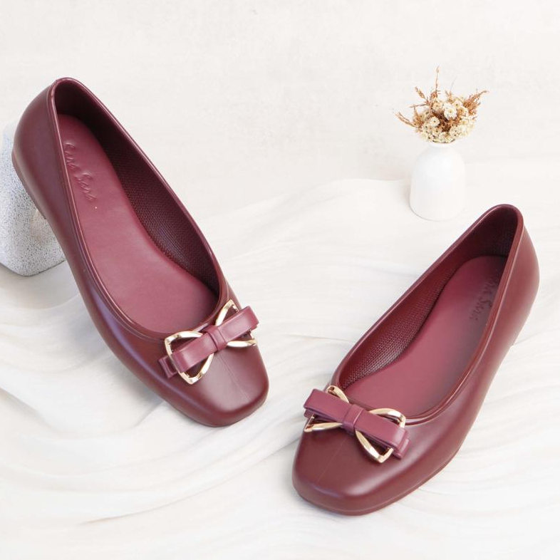 SARA SARA YUK - LISA Sepatu Sandal Mary Jane Flat Bahan Jelly Ukuran 36 - 40 Sendal Wanita Karet PVC
