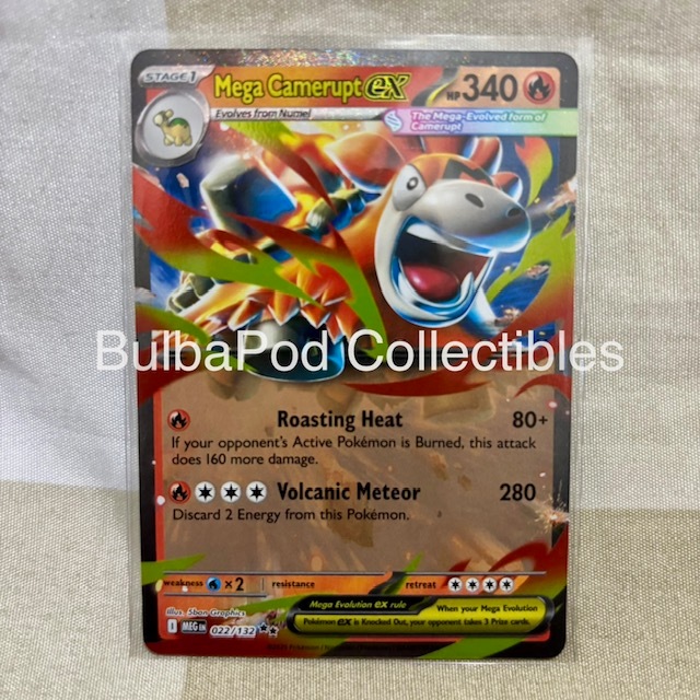 Pokemon TCG English Mega Camerupt ex MEG 022/132 RR Mega Evolution
