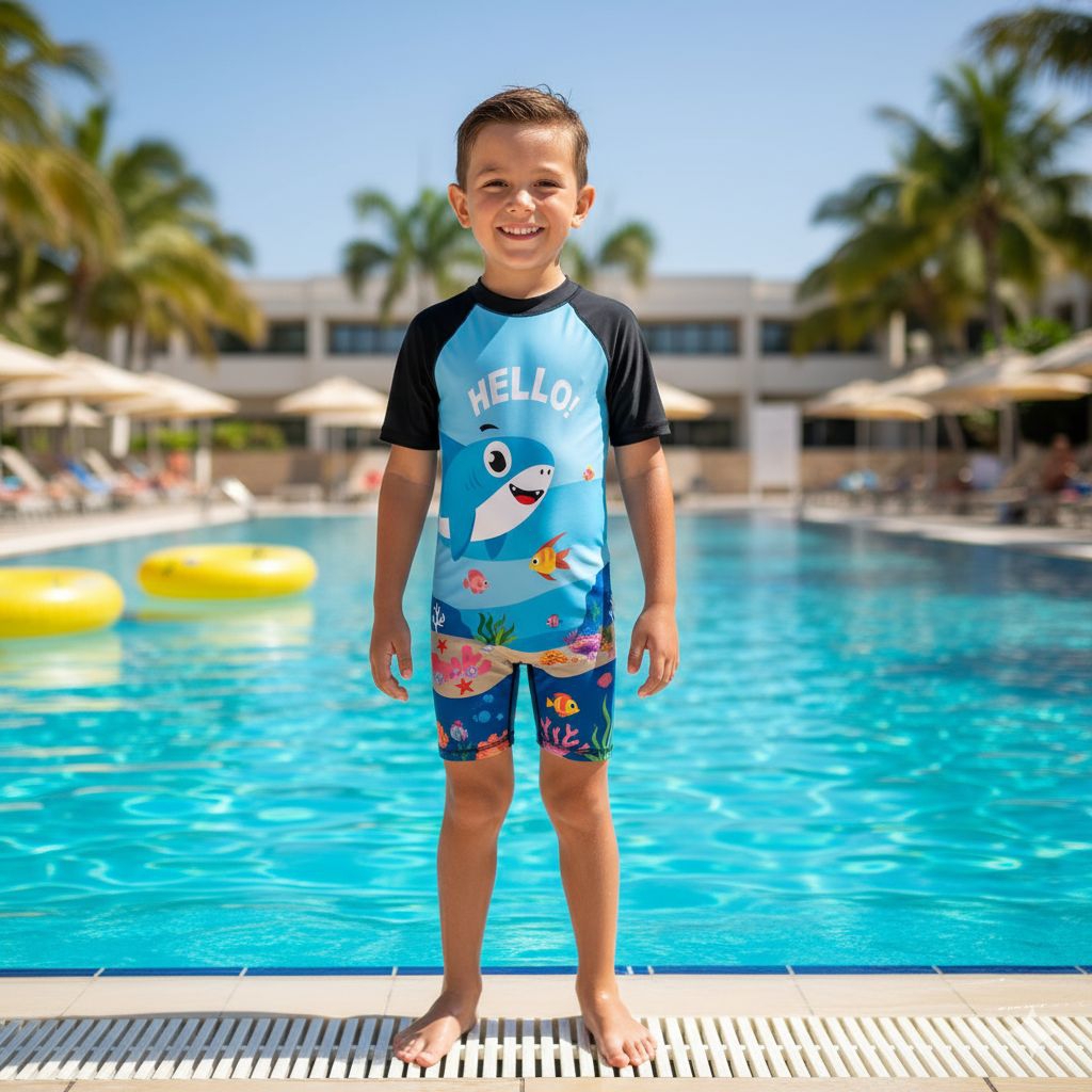 Baju Renang Anak Laki-Laki Motif Karakter Premium dengan Bahan Spandek Balon