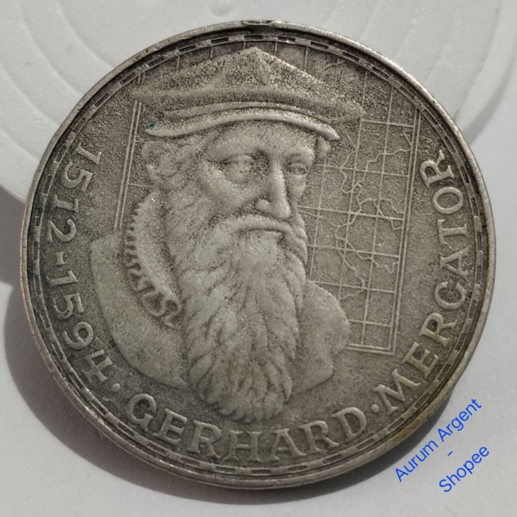 ZZ.34S-- 1 PC KOIN PERAK KUNO ASLI 5 DEUTSCHE MARK TAHUN 1969. -- SILVER COIN --