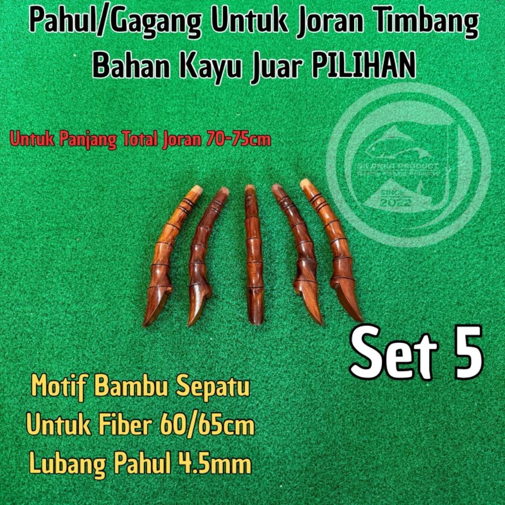 Pahul/gagang joran Timbang motif Bambu sepatu bahan kayu JUAR pilihan PREMIUM