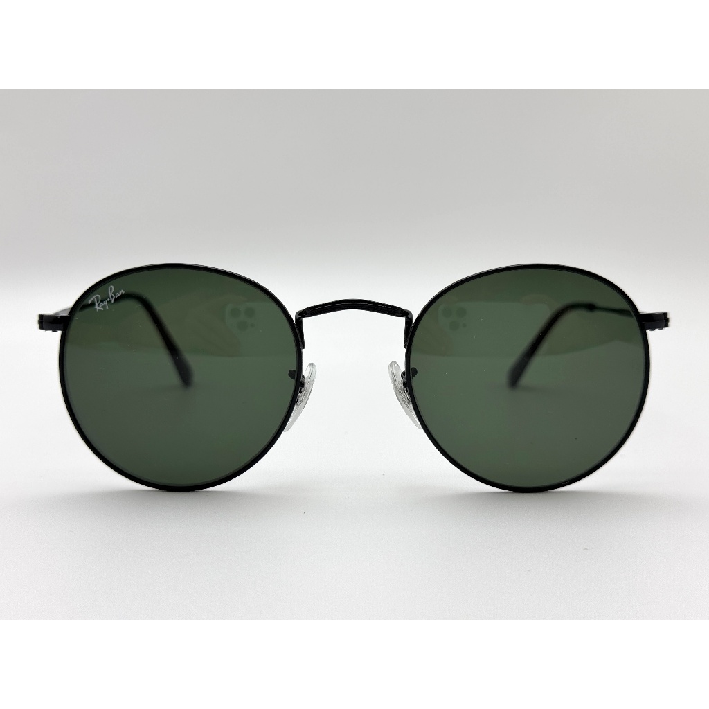 KACAMATA RAYBAN ROUND HITAM LENSA HIJAU ORIGINAL
