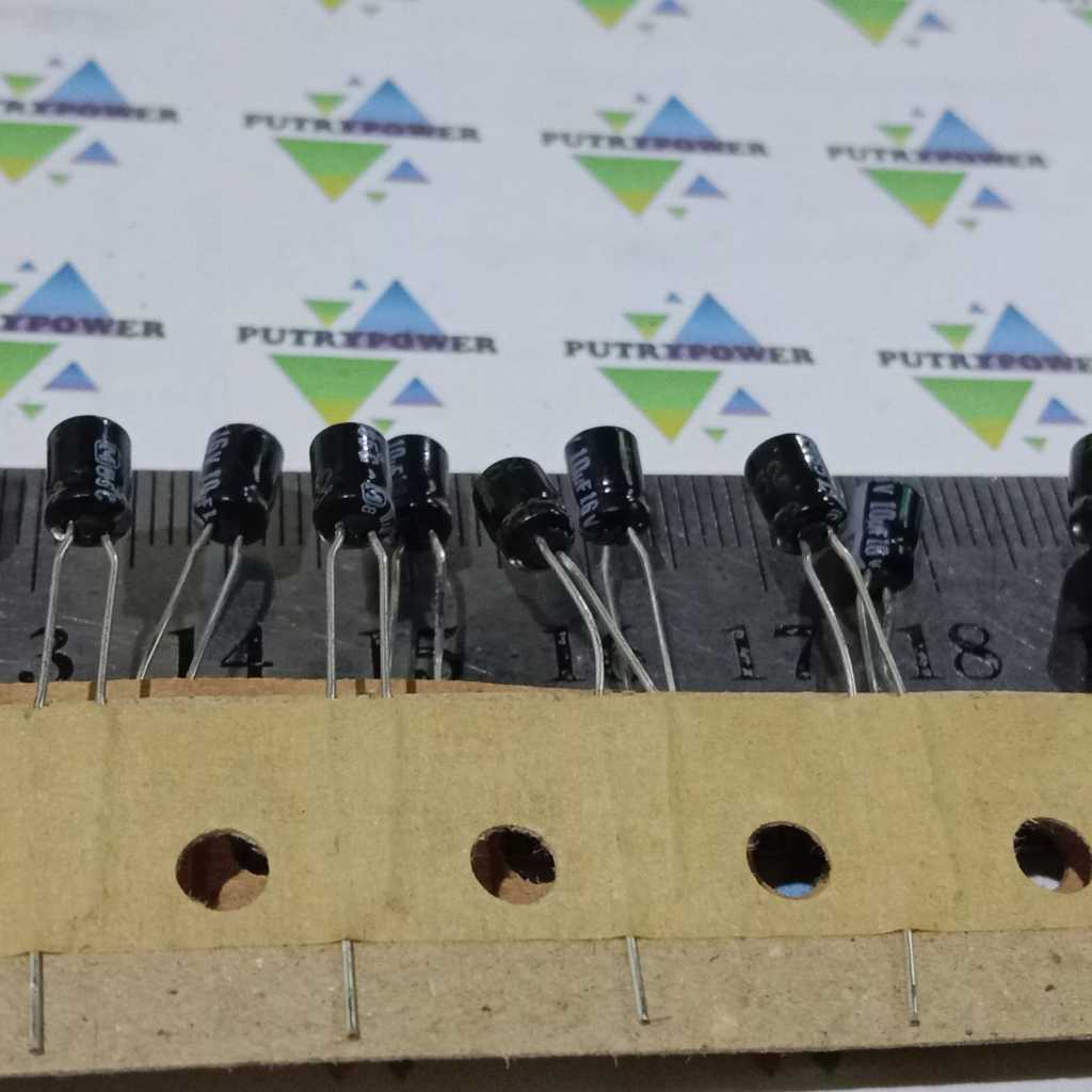 PANASONIC 10uf 16v d4x7mm elco kapasitor elko capacitor HIITAM 10UF 16V PANASONIC 10uf 16v d4x7mm el