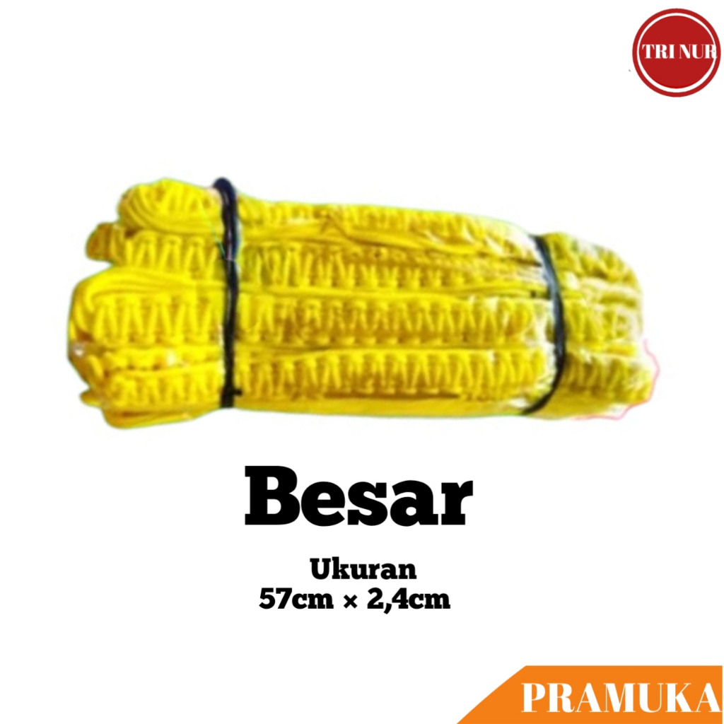 1Kodi (20pcs) TaliKur Pluit Pramuka KUNING (PENEGAK) Besar / Talikoor  Pramuka Besar / Tali Pluit Pr