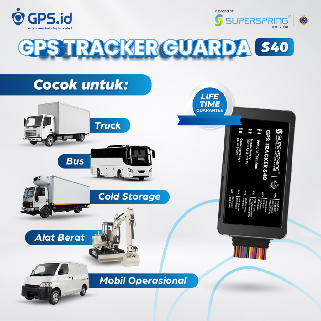 SUPER SPRING GPS TRACKER S40 / GPS KENDARAAN / GPS TRACKER / ALAT PELACAK