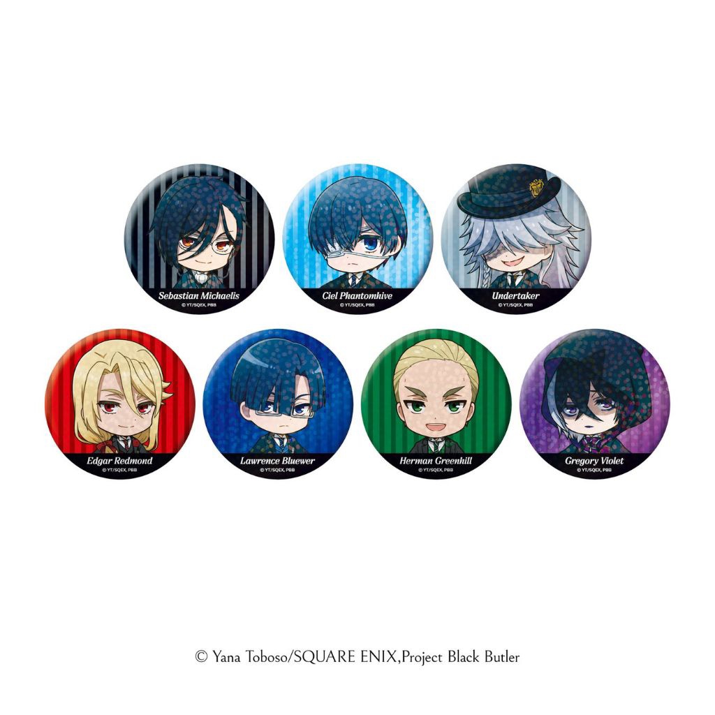 Black butler Badge merchandise official Black butler  boarding school arc holographic can badges