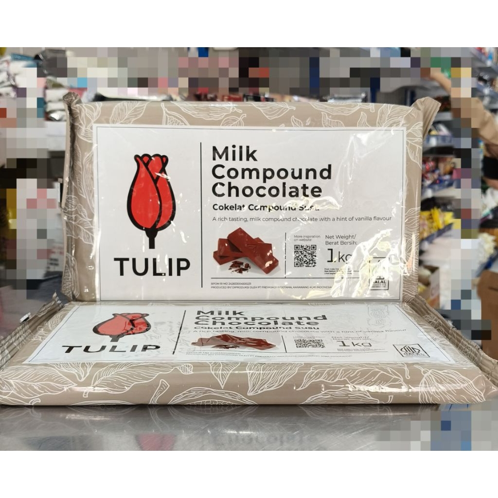 Tulip Coklat Batang Milk 1kg/Coklat Batang Coklat Susu Tulip/ Tulip Milk Chocolate Compound 1Kg/Cokl