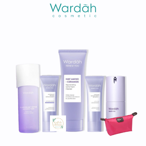Wardah Paket Renew You Anti Aging Untuk Wajah Keriput dan Pori-pori Besar 5 produk
