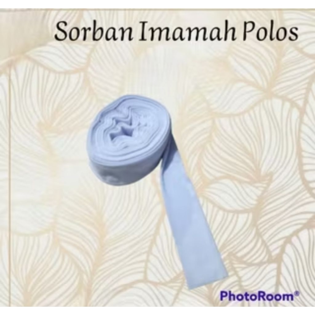 Sorban Imamah Panjang 3 meter Warna putih Bahan Halus