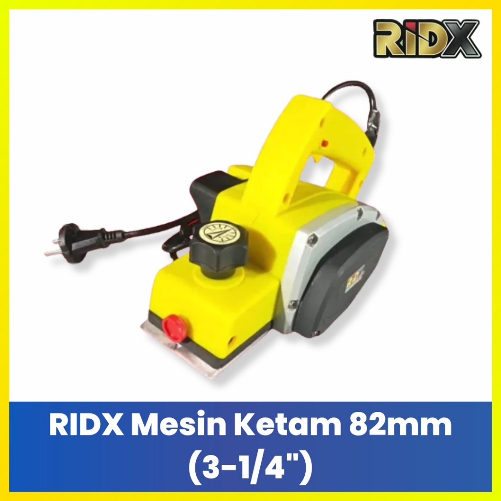 PROMO RIDX Mesin Ketam 82mm 3-1/4" Serut Kayu Listrik Bonus Mata Pisau