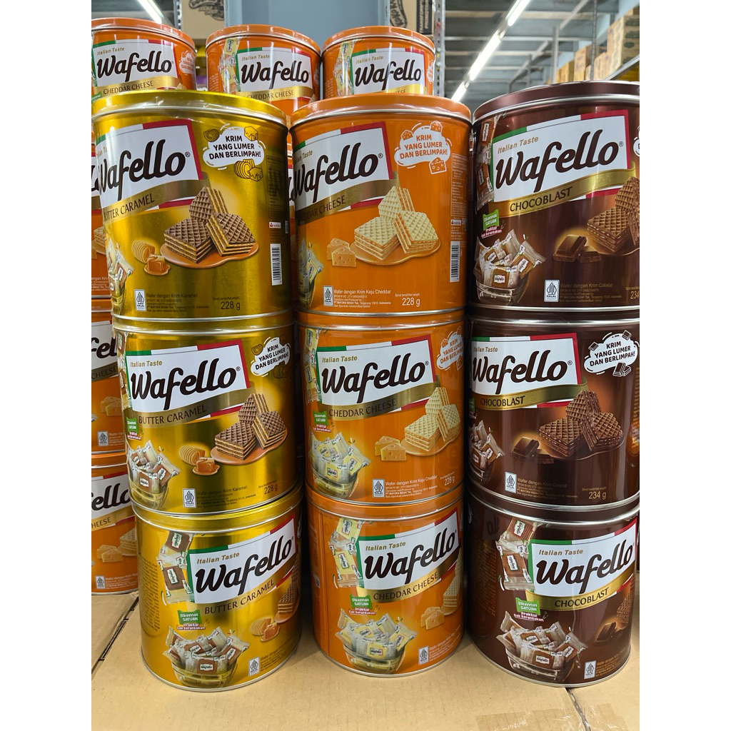 WAFELLO WAFER ROMA KALENG COKLAT/KEJU/BUTTER CARAMEL