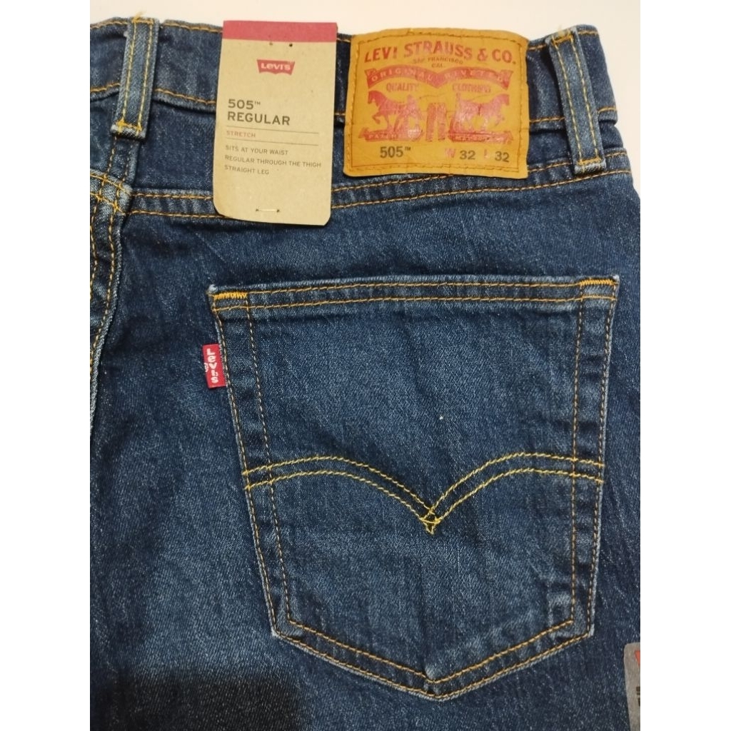 Levi's 505 Blue Regular Signature / Original / New / 32 / Toko 649k, disini promo special
