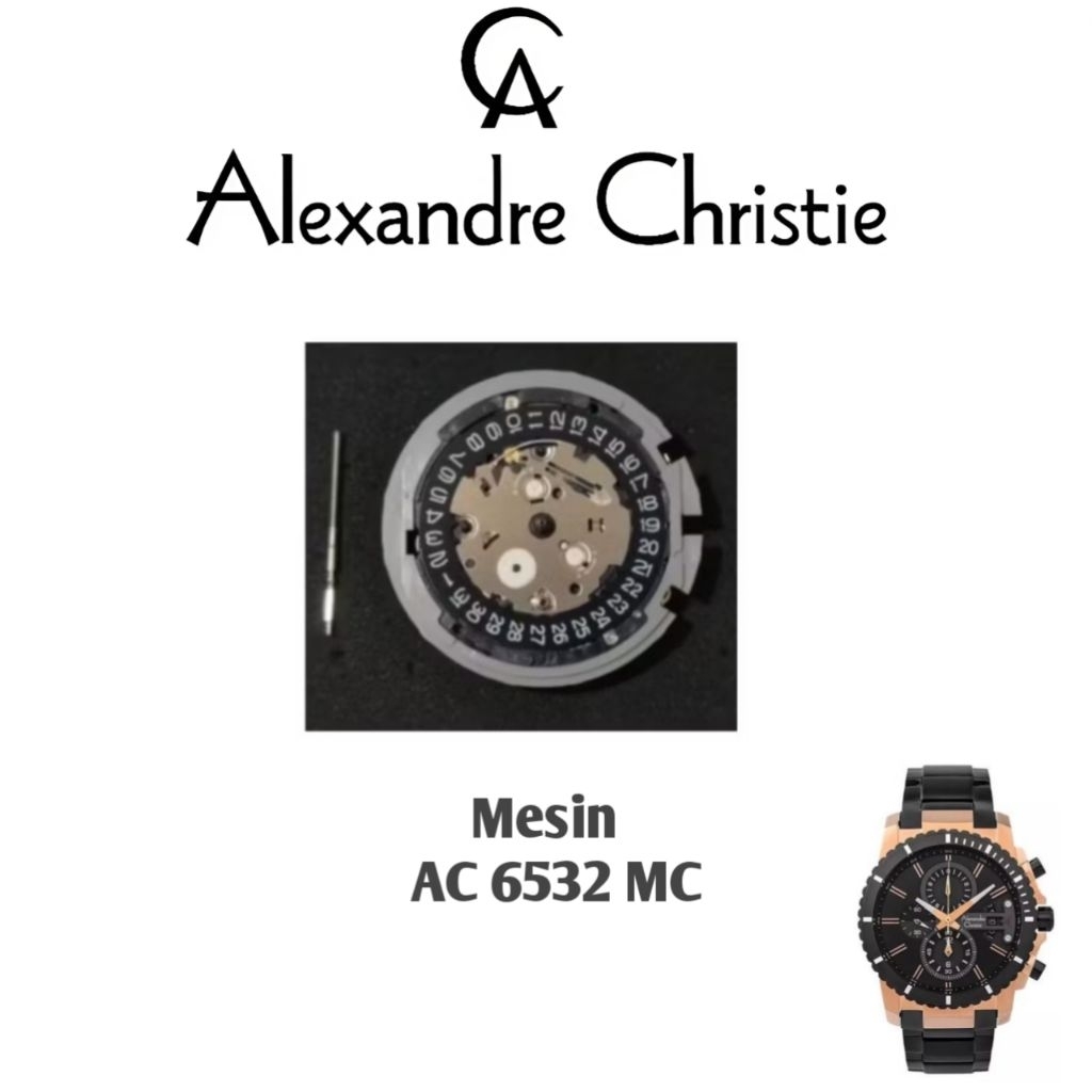 Mesin Original untuk Jam Tangan Alexandre Christie Type AC 6532 MC