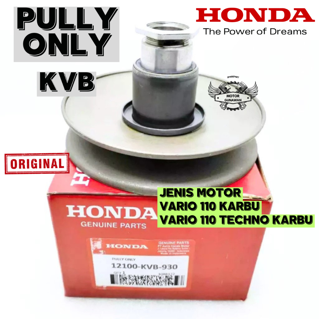 12100-KVB-930 ORIGINAL Pully Only Assy Set KVB Vario 110 Karbu Vario 110 Techno Karbu
