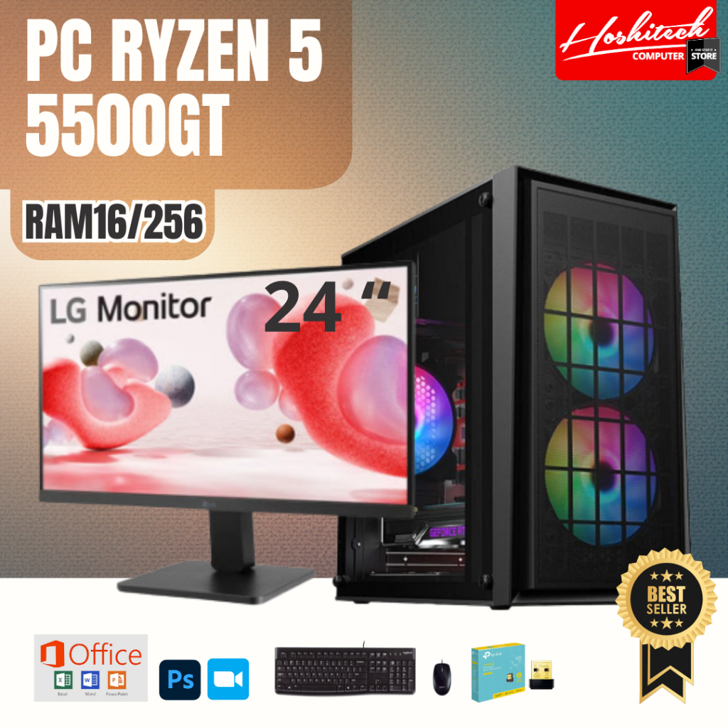 PC Ryzen 5 5500GT Cocok untuk Editing Game streaming