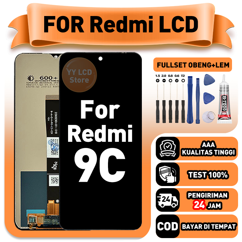 LCD FOR Redmi 9C Touchscreen Fullset Crown Murah Promo Compatible For Glass Touch Screen Digitizer C