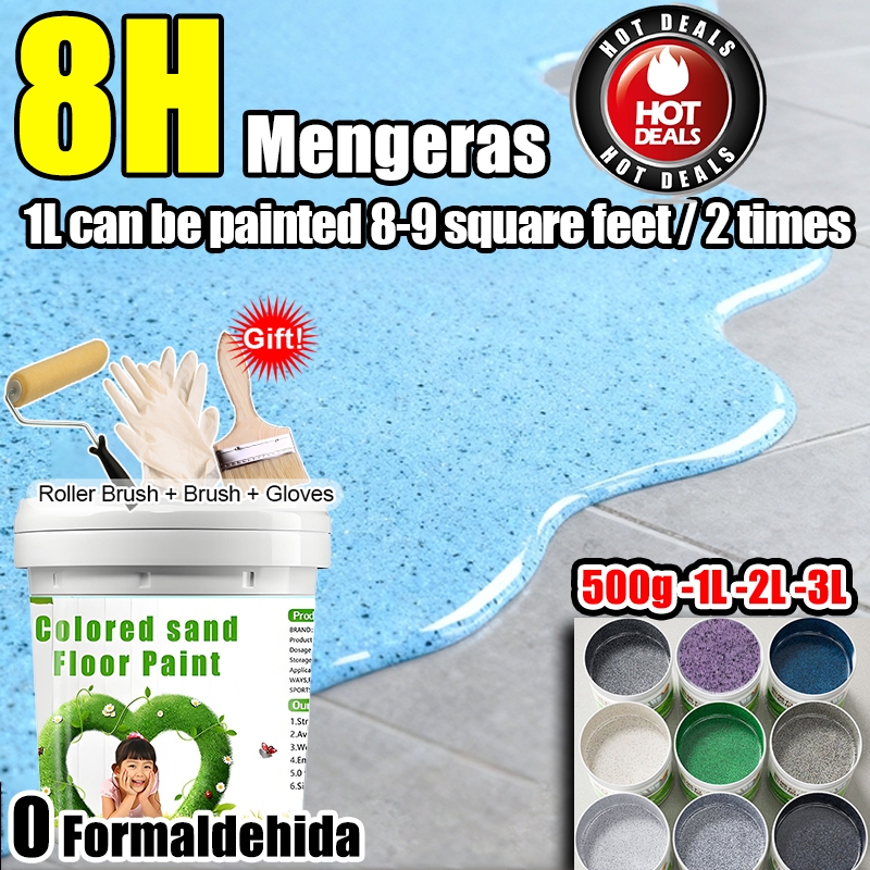 cat lantai marmer Cat Lantai 1L 2L 3L Cocok untuk Bengkel Gudang Pabrik Garasi Tahan air tahan lemba