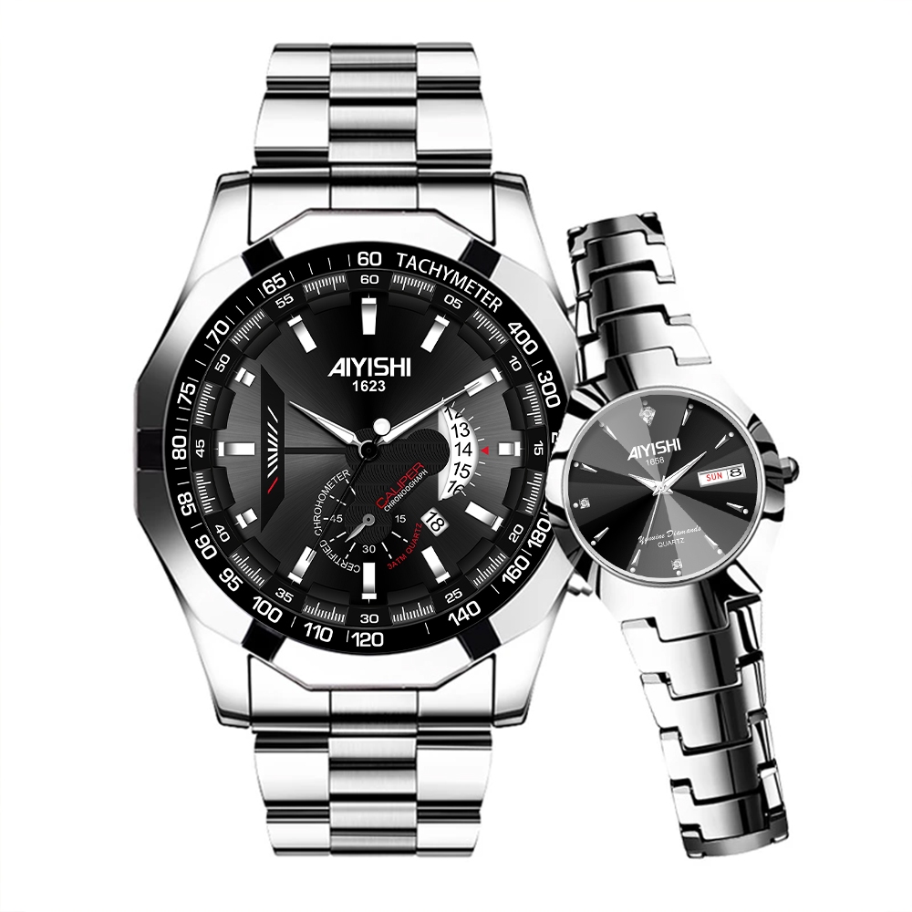 AIYISHI Jam Tangan Couple Anti Air Original Rantai Couple Watch Model 1623 1658