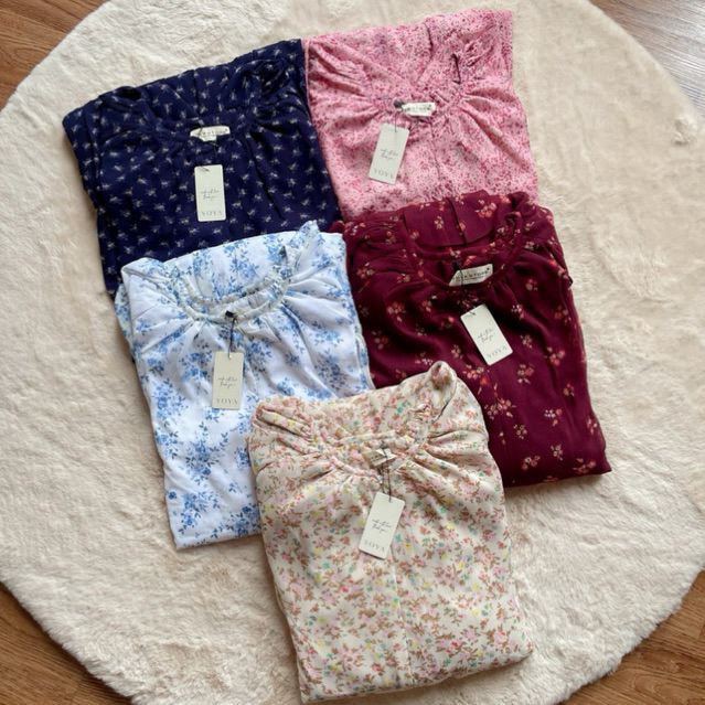 Yoya - Clara Dress Resleting-Dress Wanita Motif-Dress Holiday