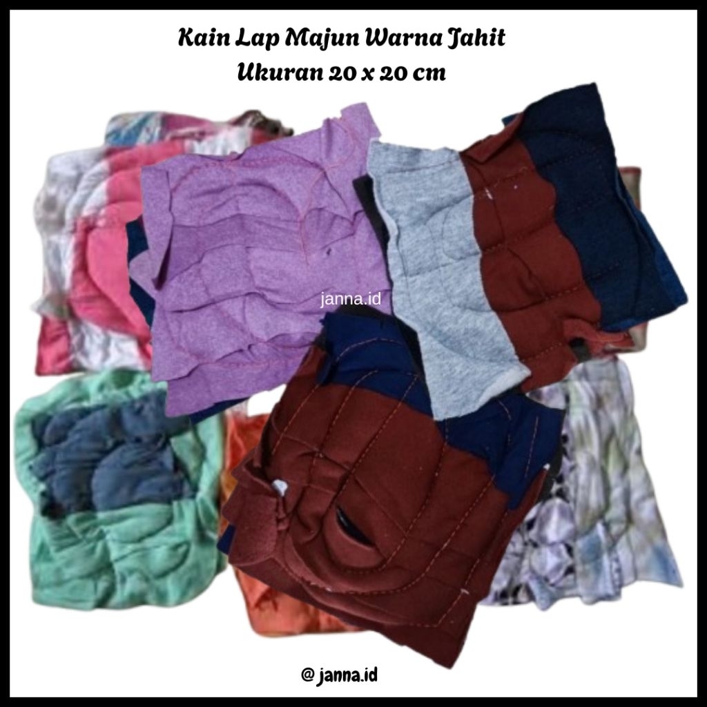 Kain Lap Majun Warna Jahit Kain Lap Majun Tumpuk 1 Kg