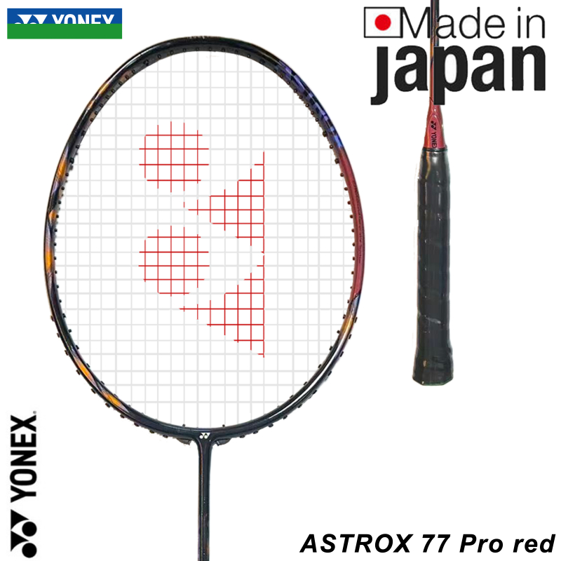Bulu tangkis Racket Badminton  ASTROX 77 Pro RED Carbon Lengkap 26 lbs 83 g Japanese made Personal 4