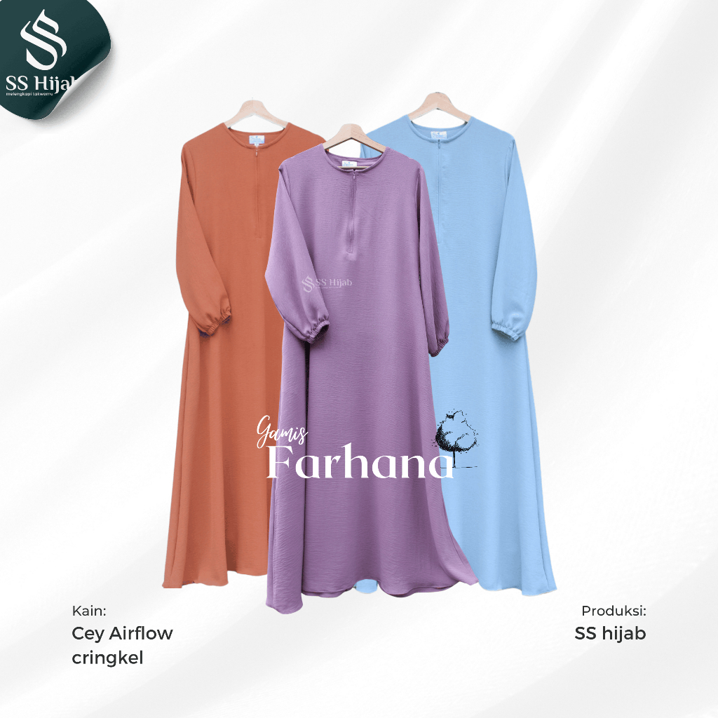Gamis Wanita dewasa Cey Airflow crinkle