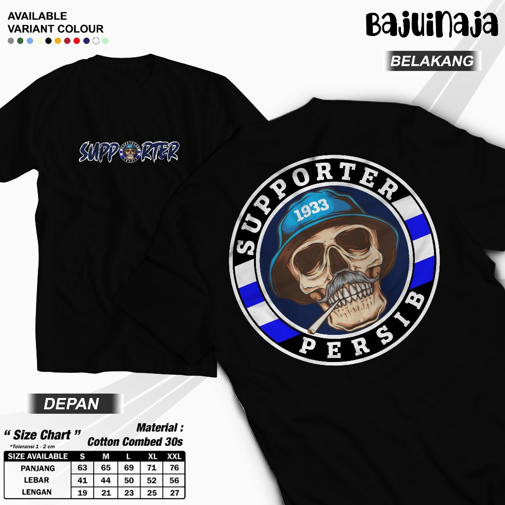 KAOS DISTRO SUPPORTER PERSIB - TSHIRT CASUAL PERSIB TERBARU - BAJU BOBOTOH PERSIB
