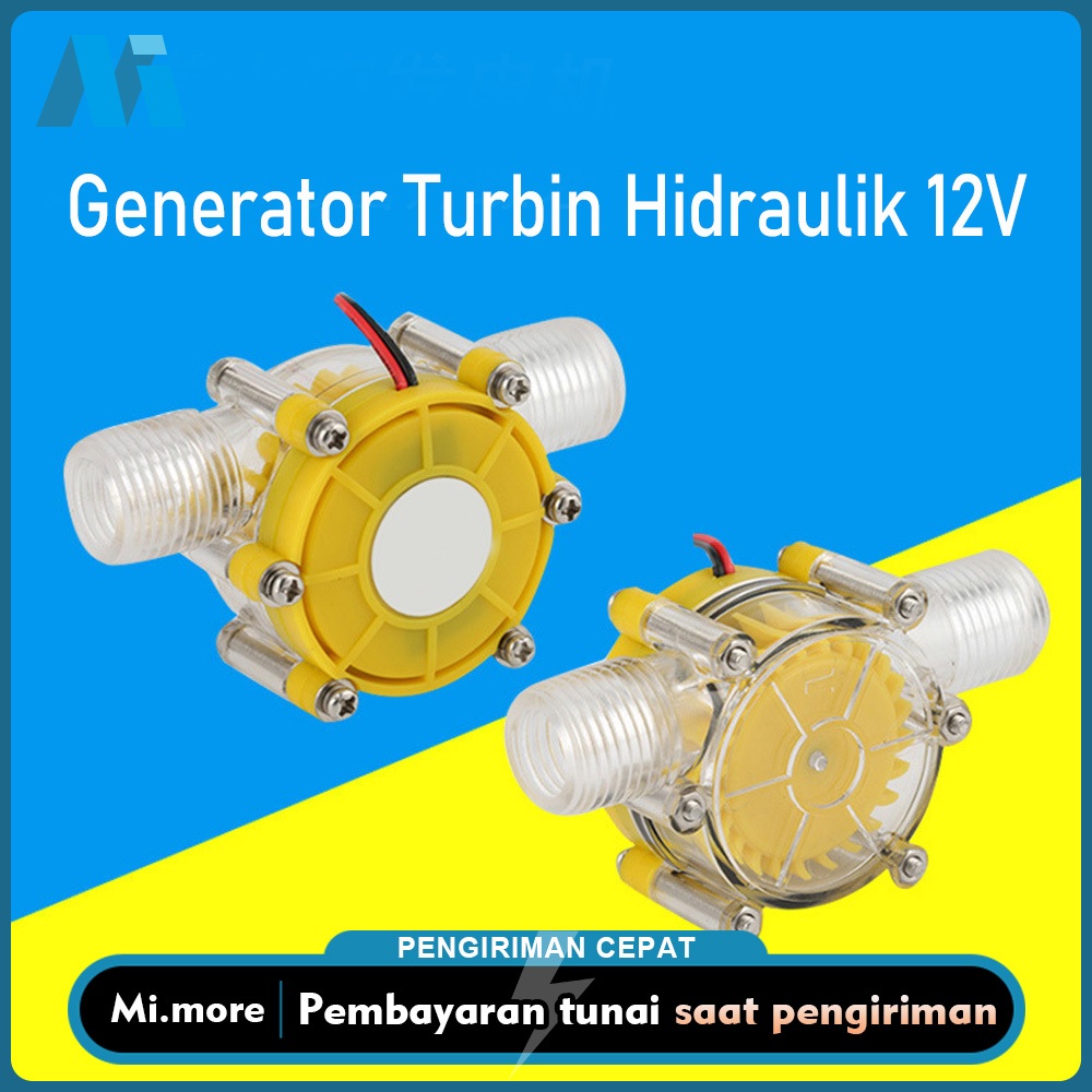Mi.more Pembangkit Listrik Tenaga Air Mikro 1Pcs 12V Stabilivolt 10W Daya Konversi Hidrolik Hitam/Ku