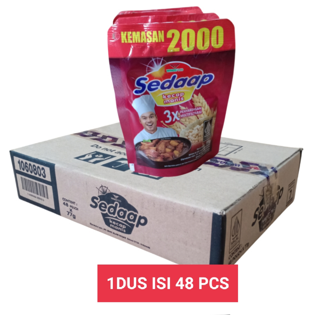 Flash Sale 1 Dus Kecap Sedap merah 2000 an Kecap Manis 77g - Saos