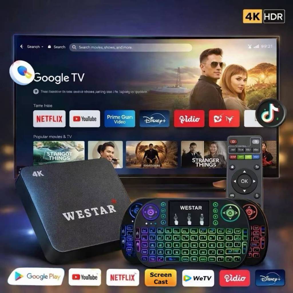 Android TV BOX WESTAR W1 5G Android OS WIFI STB 4K Smart TV Box Unlock Tv Box Netflix Global