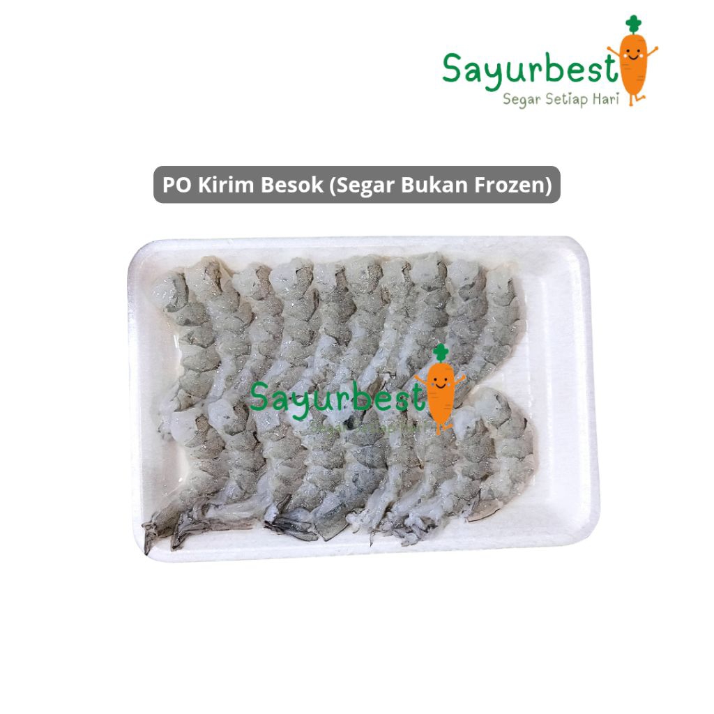 (PO KIRIM BESOK) Udang Besar Segar Dikupas