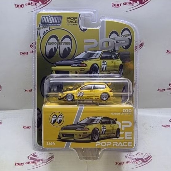 Pop Race Pandem Honda Civic EG6 Mooneyes Moon Eyes Yellow Blister