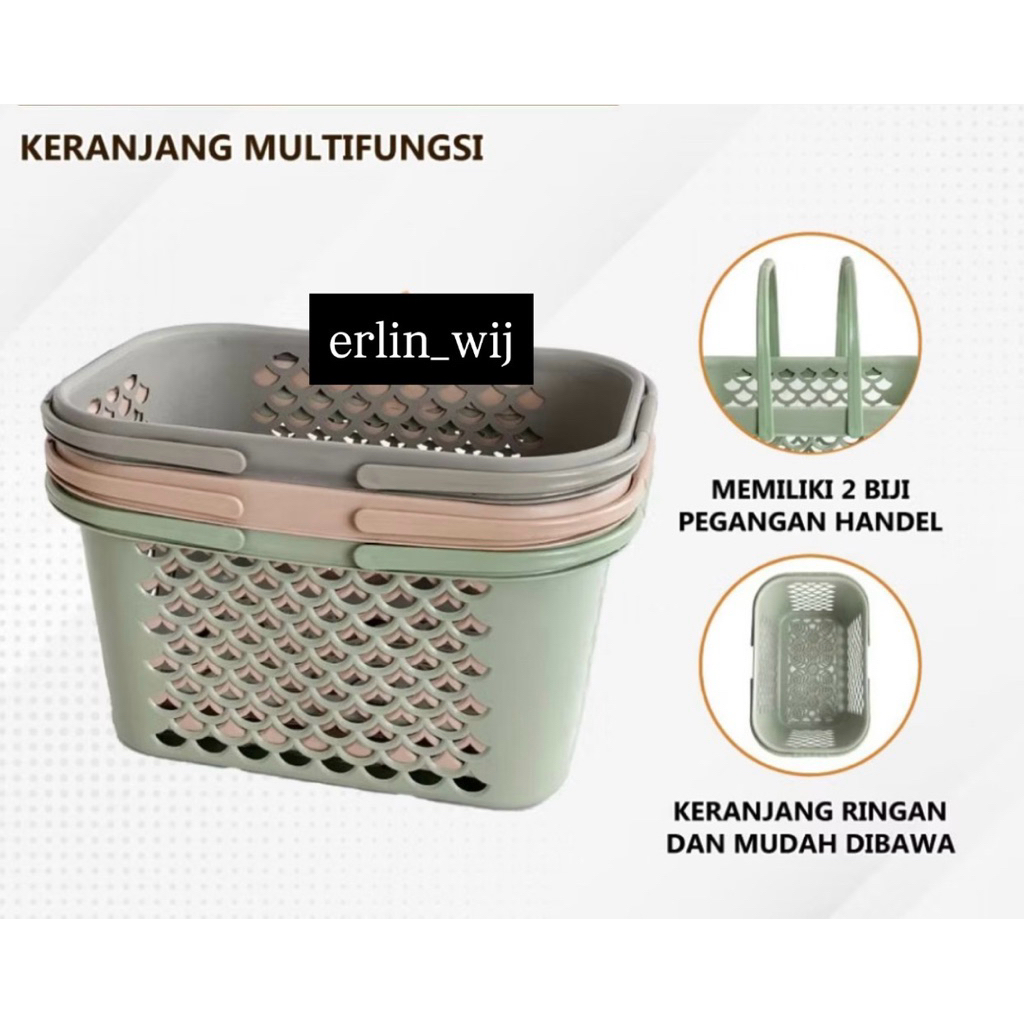 Keranjang Mandi Mini / Keranjang Plastik Serbaguna / Keranjang Parcel