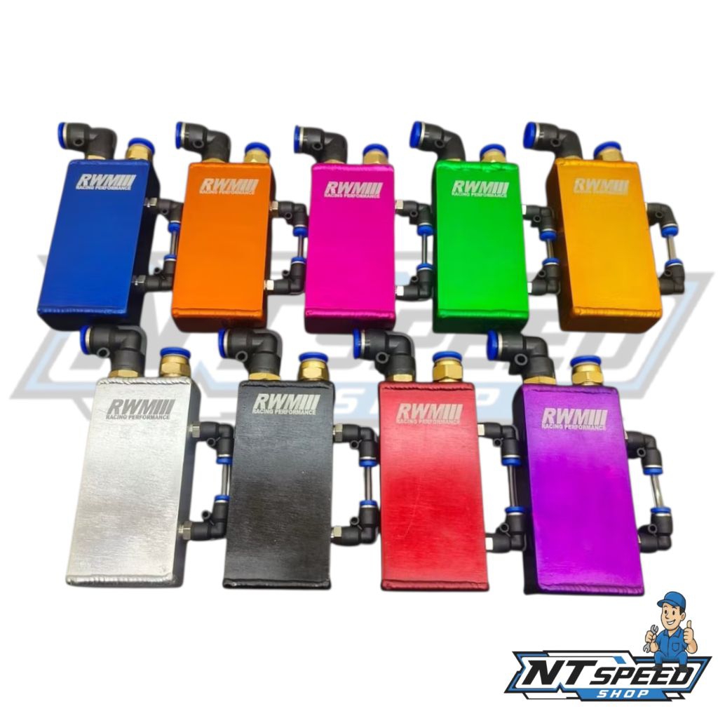 TABUNG AIR RADIATOR KOTAK SLIM UNIVERSAL TABUNG RESOVOIL CADANGAN AIR RADIATOR CNC