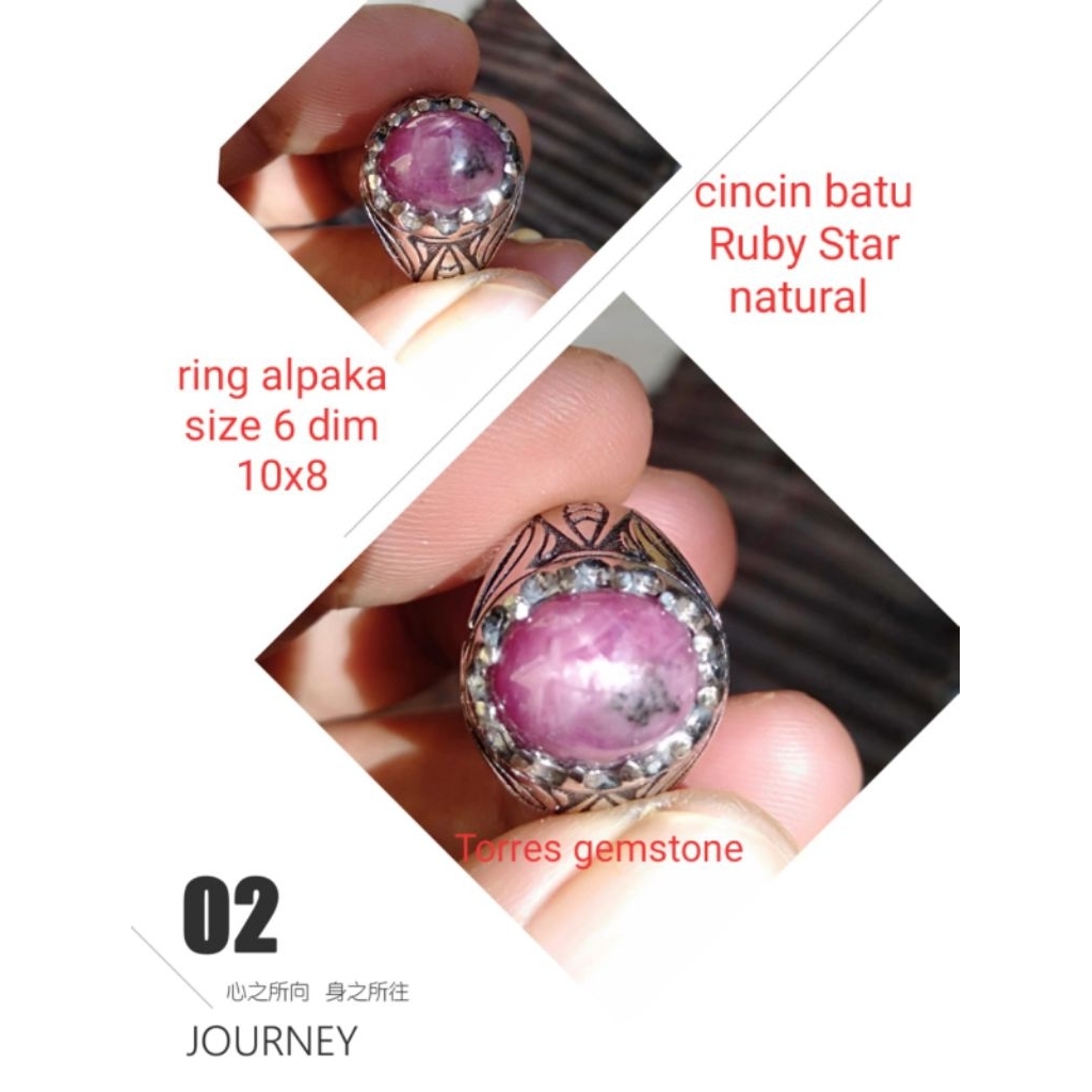 CINCIN BATU MERAH RUBY STAR
