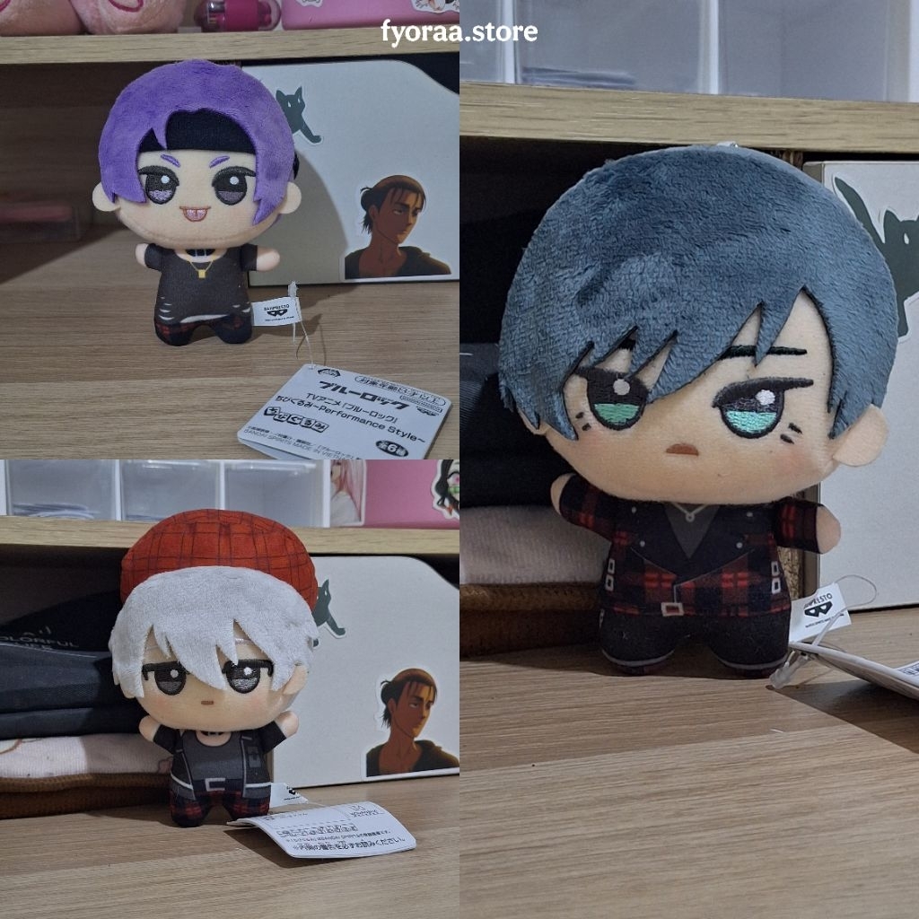 ( OFFICIAL MERCH ) Boneka Chibigurumi Performance Blue Lock, Itoshi Rin, Nagi Seishiro, Reo Mikage/G