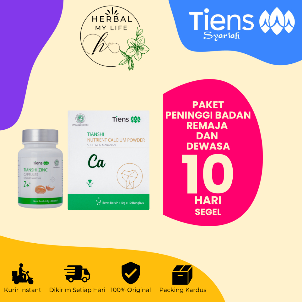 Paket Peninggi Badan Tiens Pemakaian 10 hari Original Super Grow up Hyper Grow up Susu Tinggi Badan