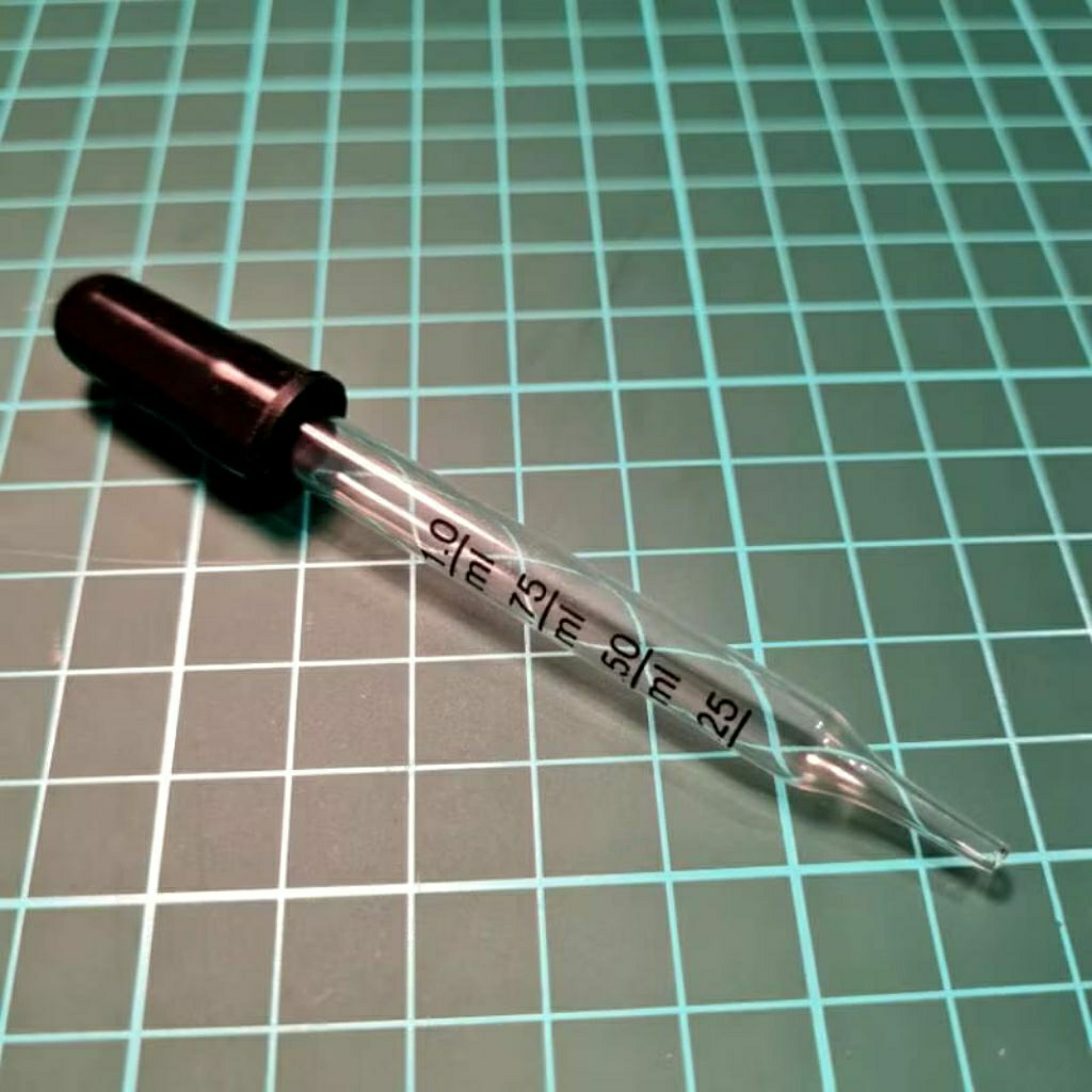 PIPET TETES KACA PANJANG 8CM DAN BULAT 9CM