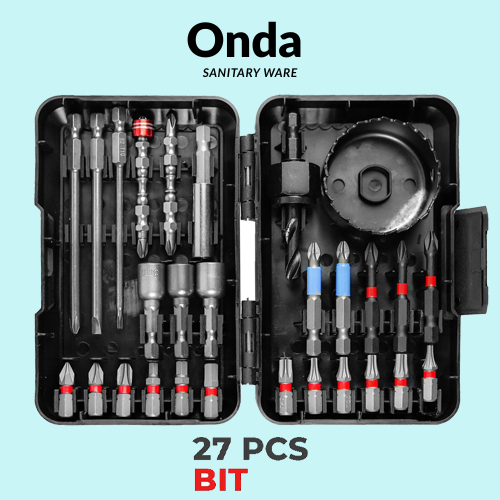 Onda Sanitary Ware - Set Drill Bit Obeng 27 Pcs Mata Obeng untuk Socket & Bor Multifungsi